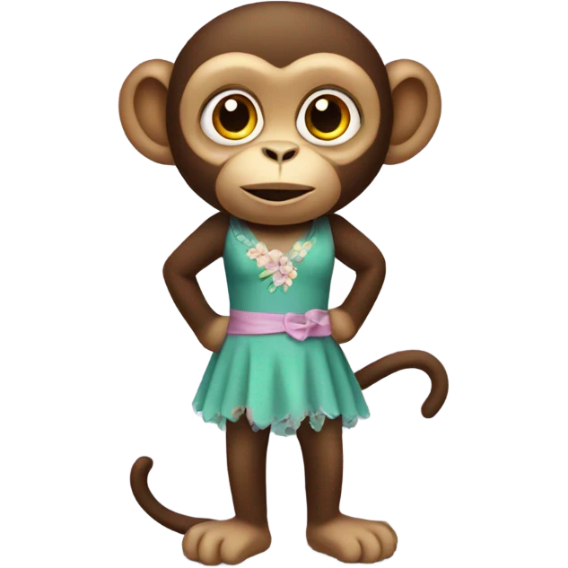 Monkey in a dress emoji