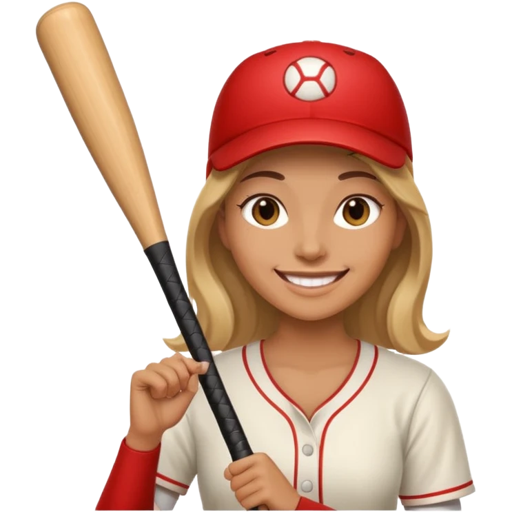 Make one about a women holding a bat now  emoji