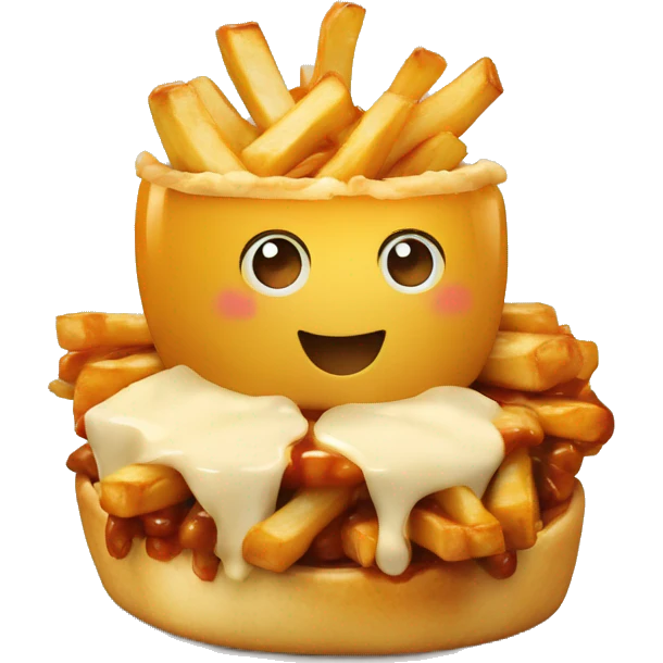 Poutine qui mange une poutine emoji