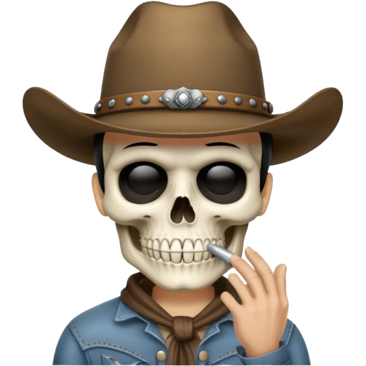 Combine these 3 emojis💀🤠🤫 emoji
