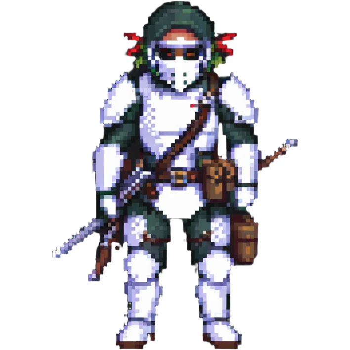 vigilante character with mask and weapons emoji