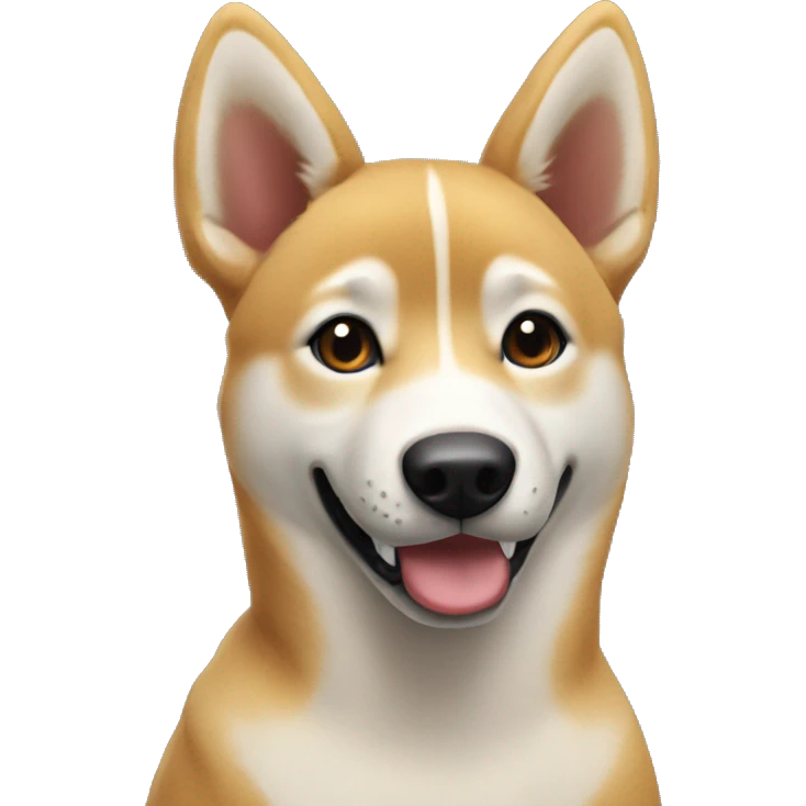 Siba inu black happy emoji