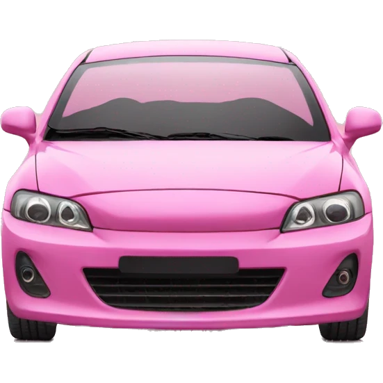 front of a pink car with P plates on  emoji