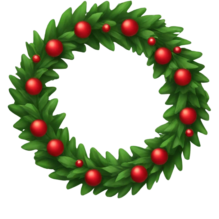 christmas wreath  emoji