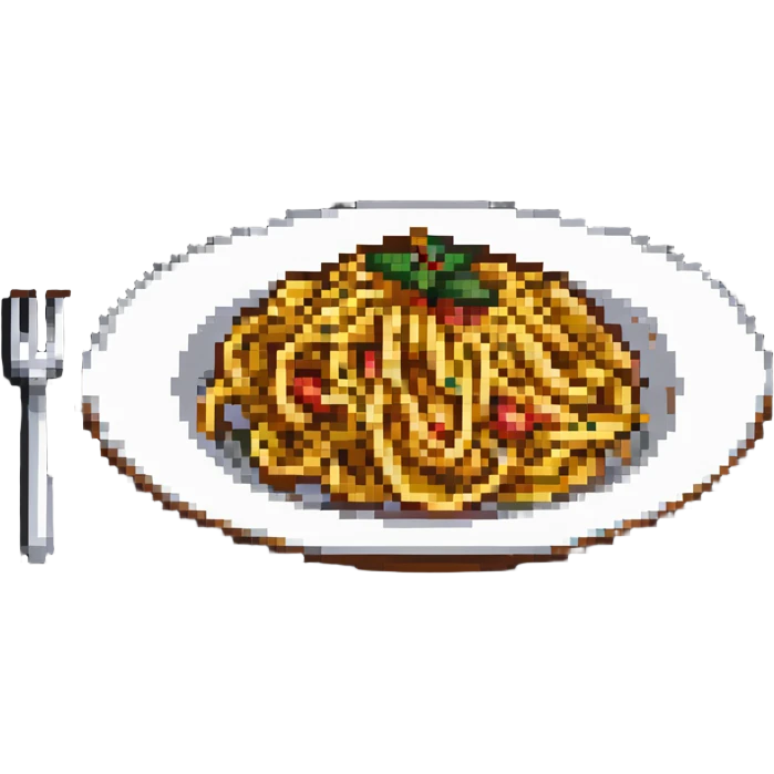 spaghetti on a plate emoji