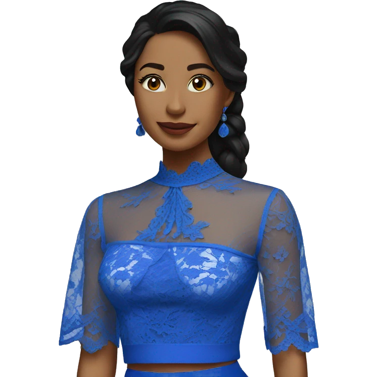 Royal blue lace top  emoji