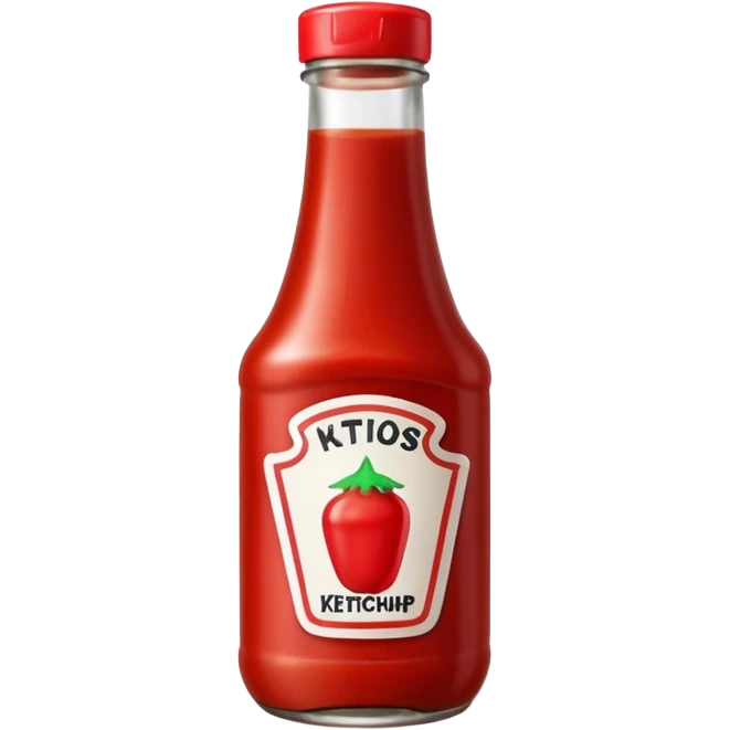 Glass Bottle of ketchup emoji