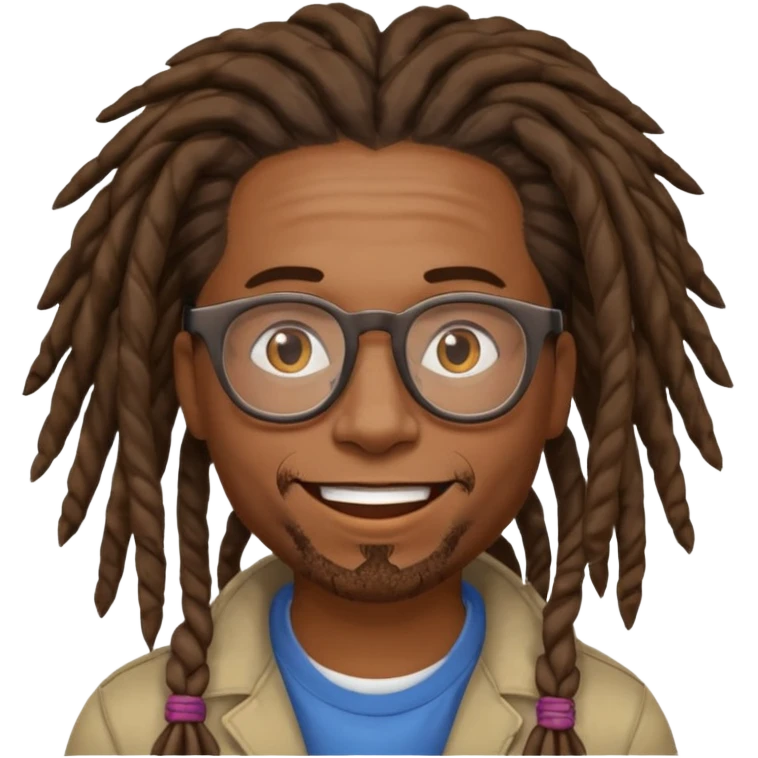 dreadlock guy with glasses emoji