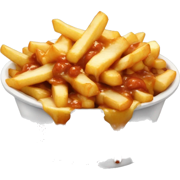 Poutine qui mange une poutine emoji