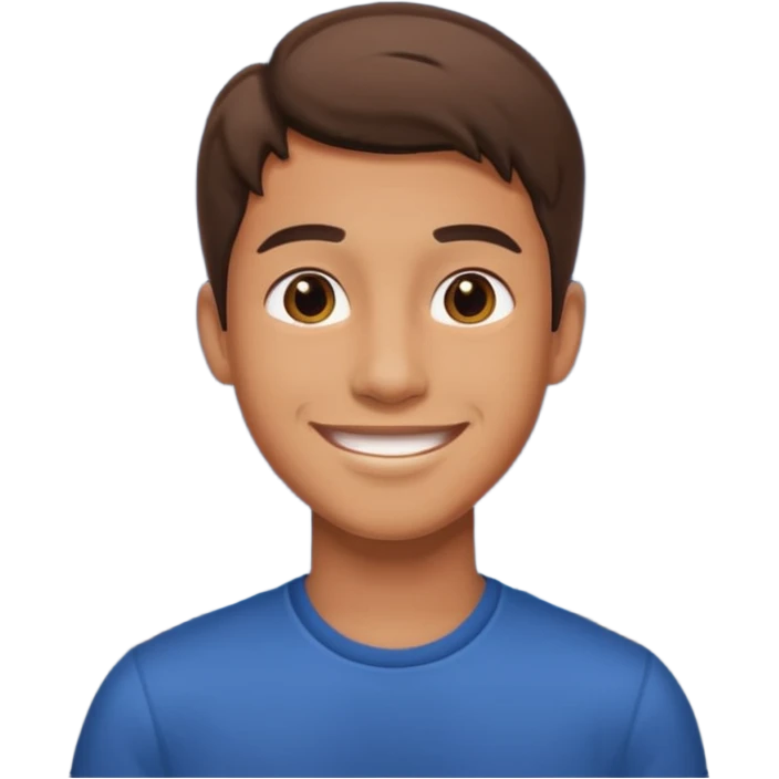smiling young man at night emoji