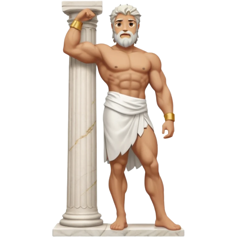 Zeus, whole body, leaning against emoji