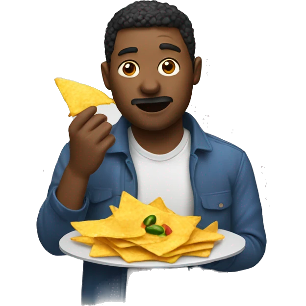 Man eating nachos emoji