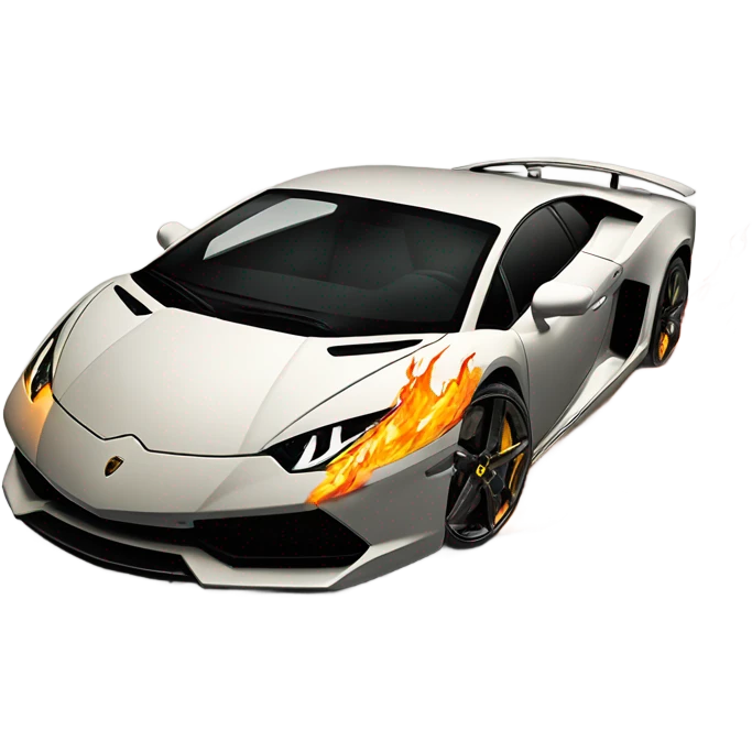 lamborghini, fire emoji