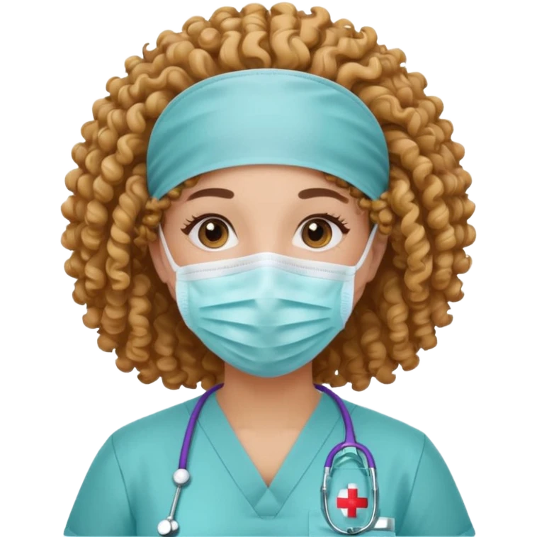 curly nurse emoji