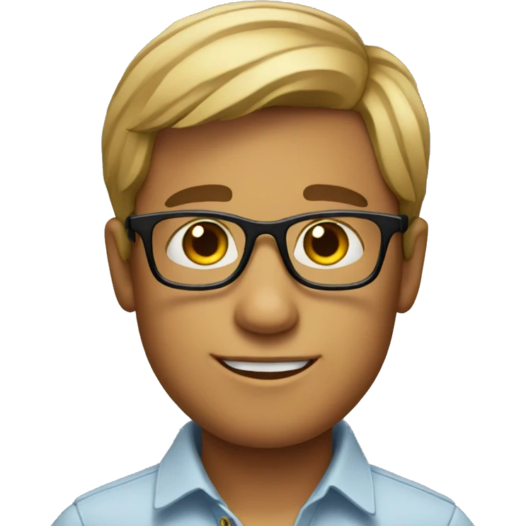 handsome boy in glasses emoji
