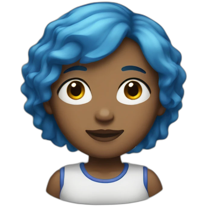 lesbian with blue hair emoji