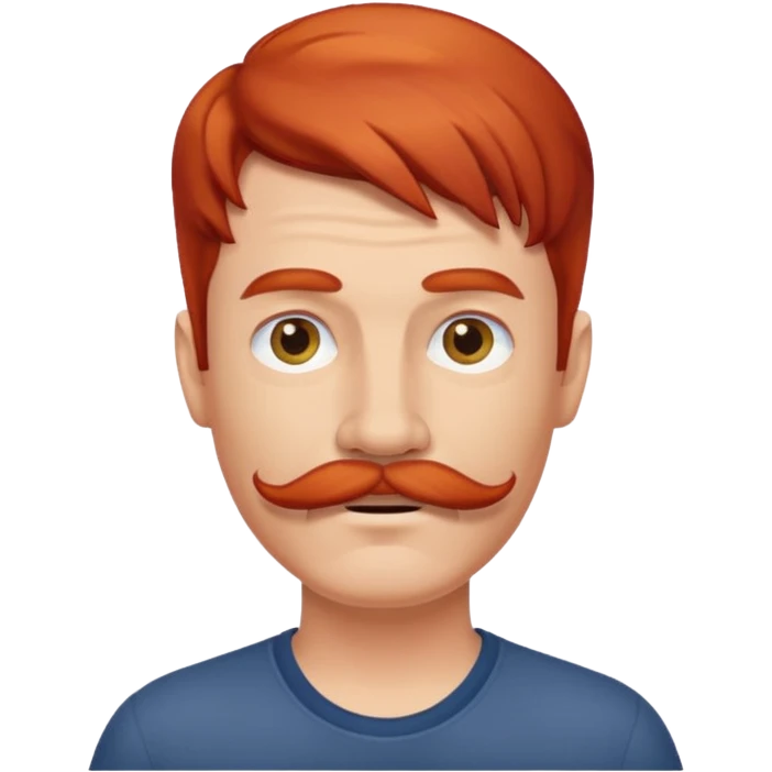 red haired guy with moustache emoji