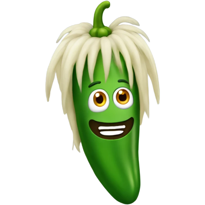 Jalapeño with a wig  emoji