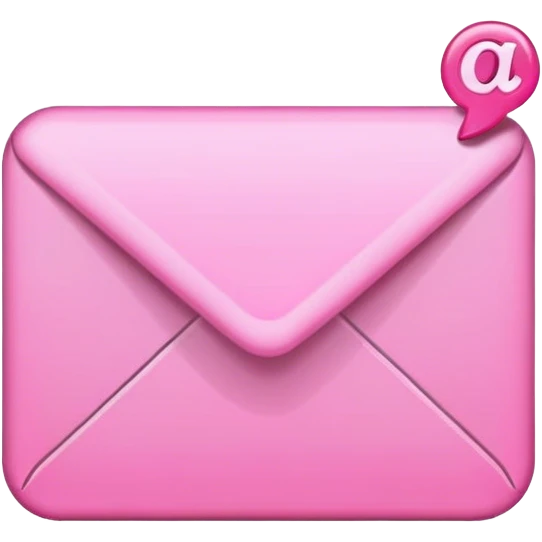 pink email emoji