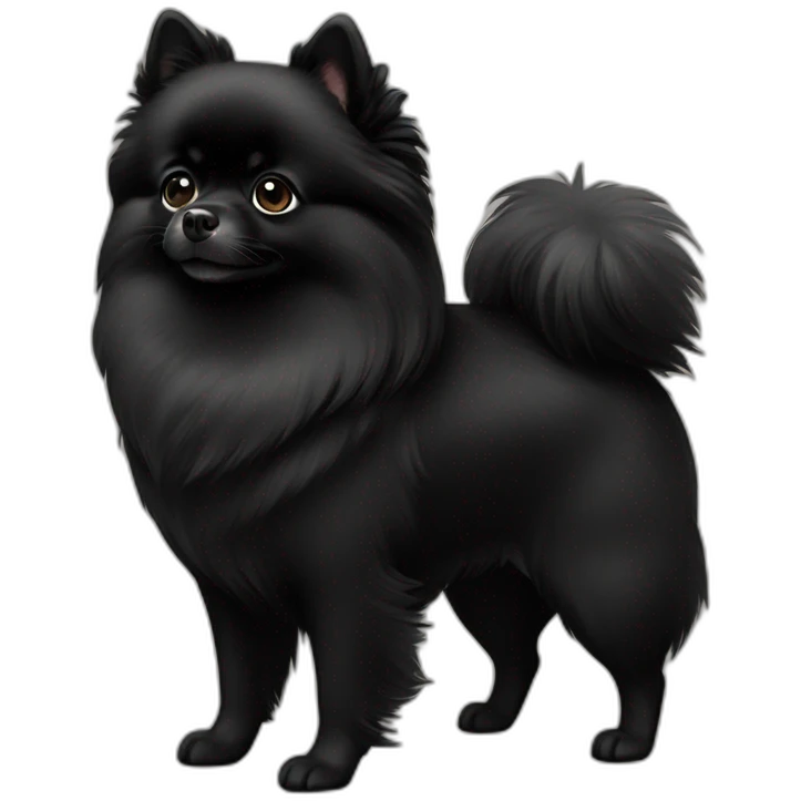 Black Pomeranian  emoji