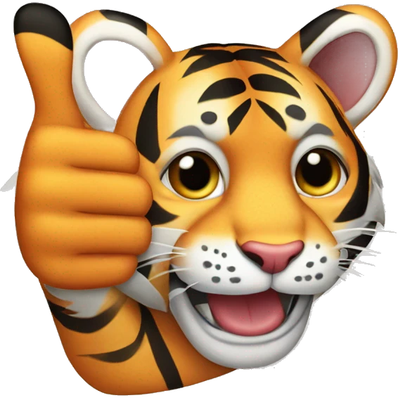 tiger print thumbs up emoji