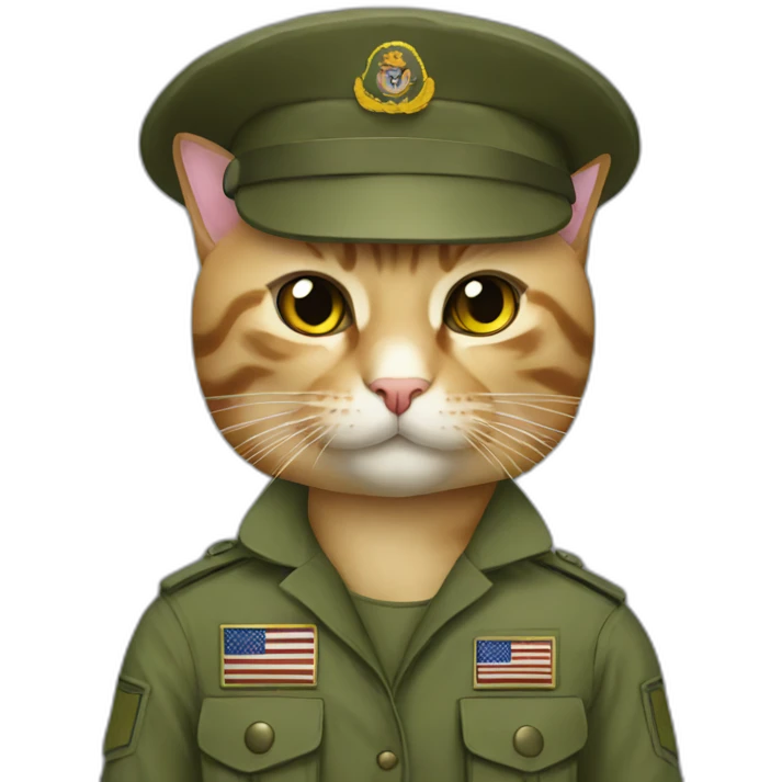 Cat military emoji