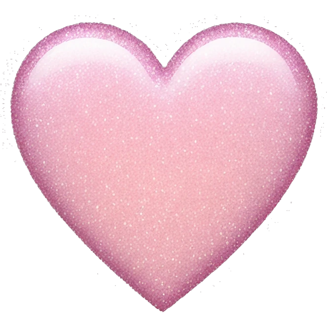Light pink glitter heart emoji