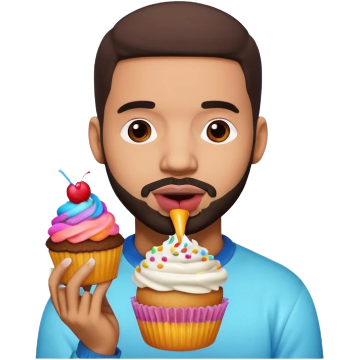drake eating cupcake emoji
