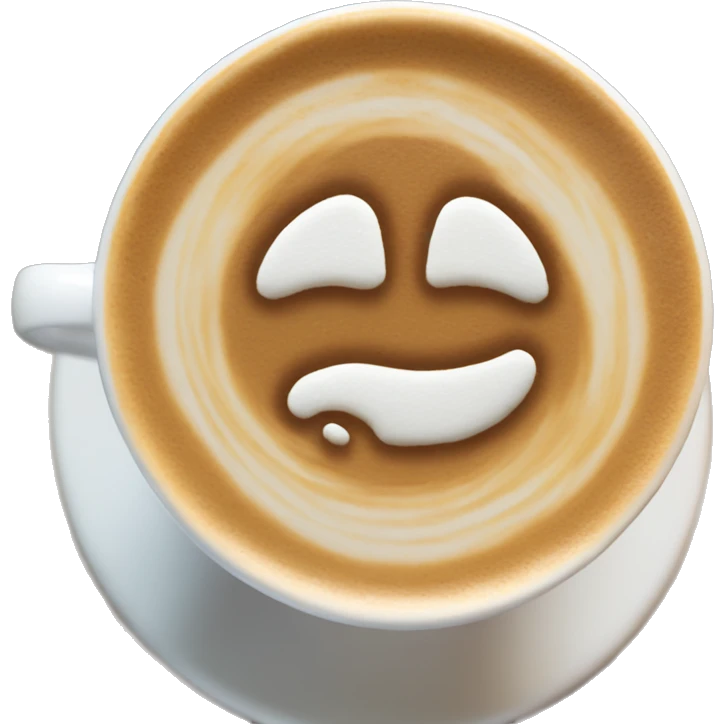 Latte with art of cross emoji