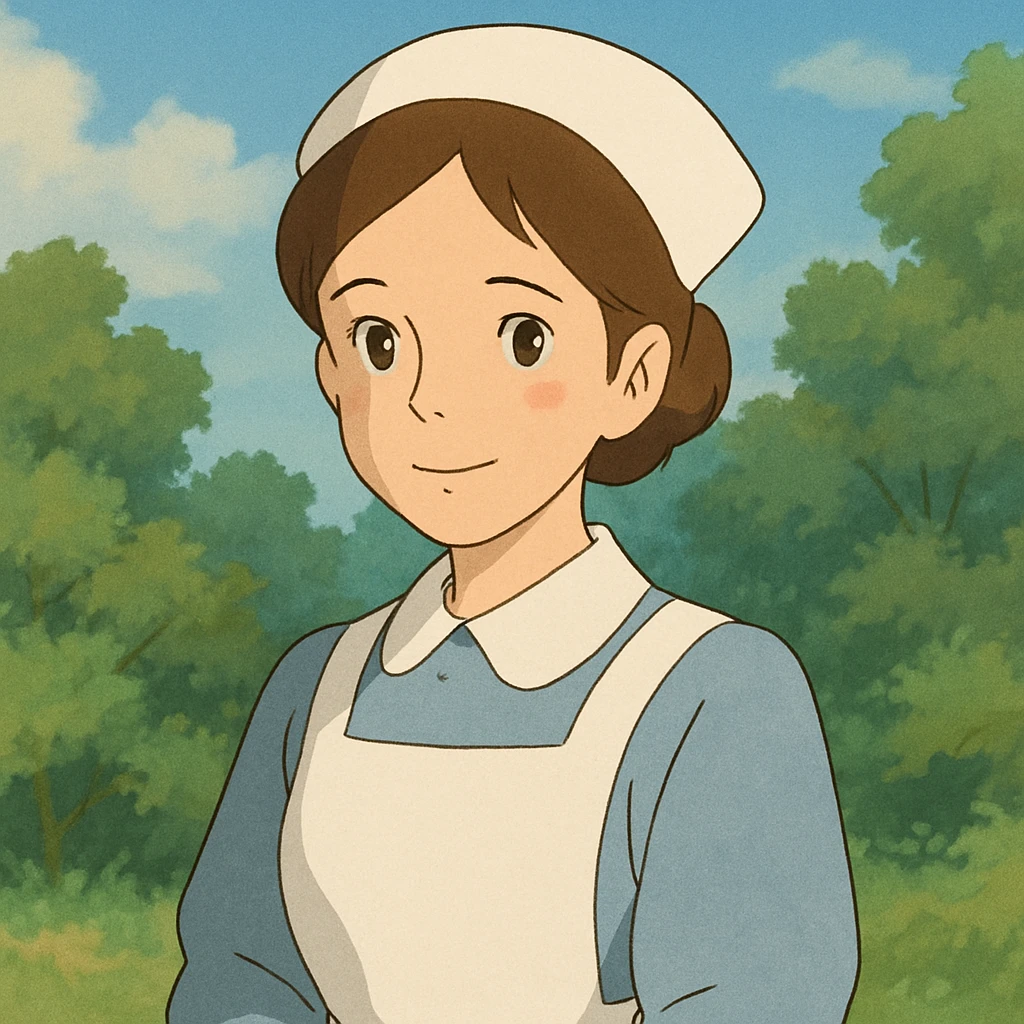 nurse character in ghibli style emoji