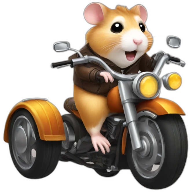 Hamster on a motorcycle with sidecar emoji