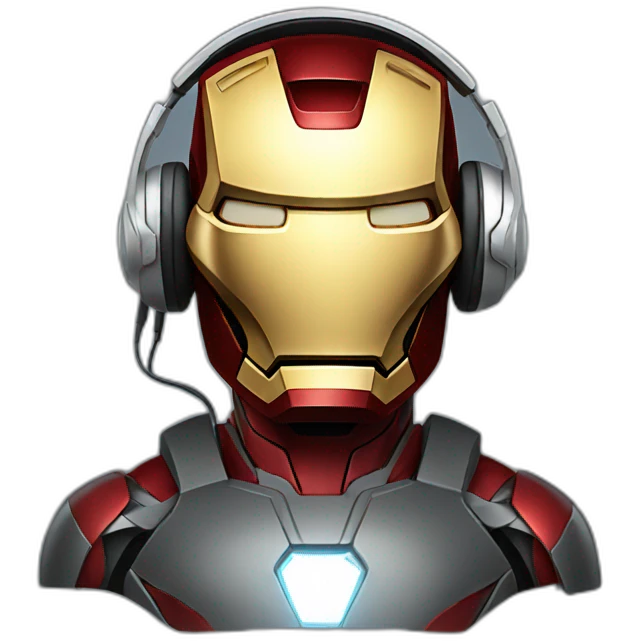 iron man with headphones emoji