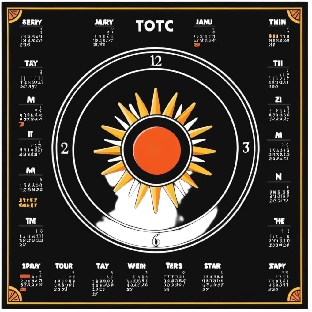 Toltec sun stone calendar emoji
