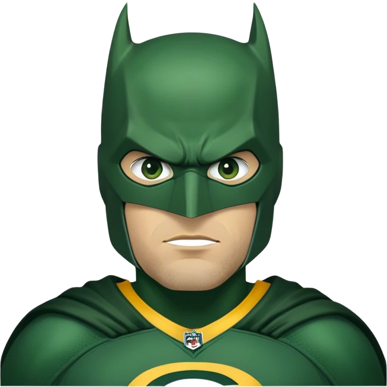 Batman as a Green Bay packers fan emoji