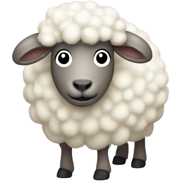 Sheep with big horns and fluffy flees  emoji