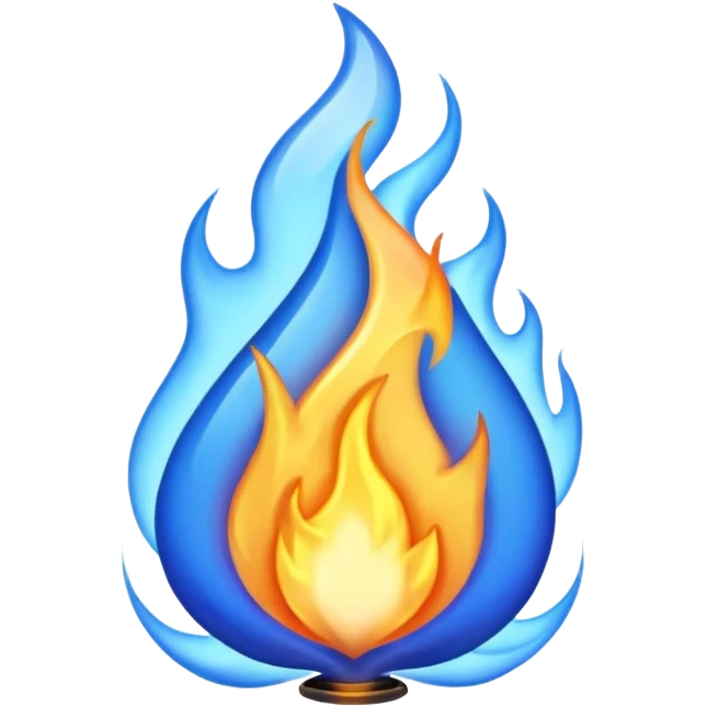 blue flame emoji