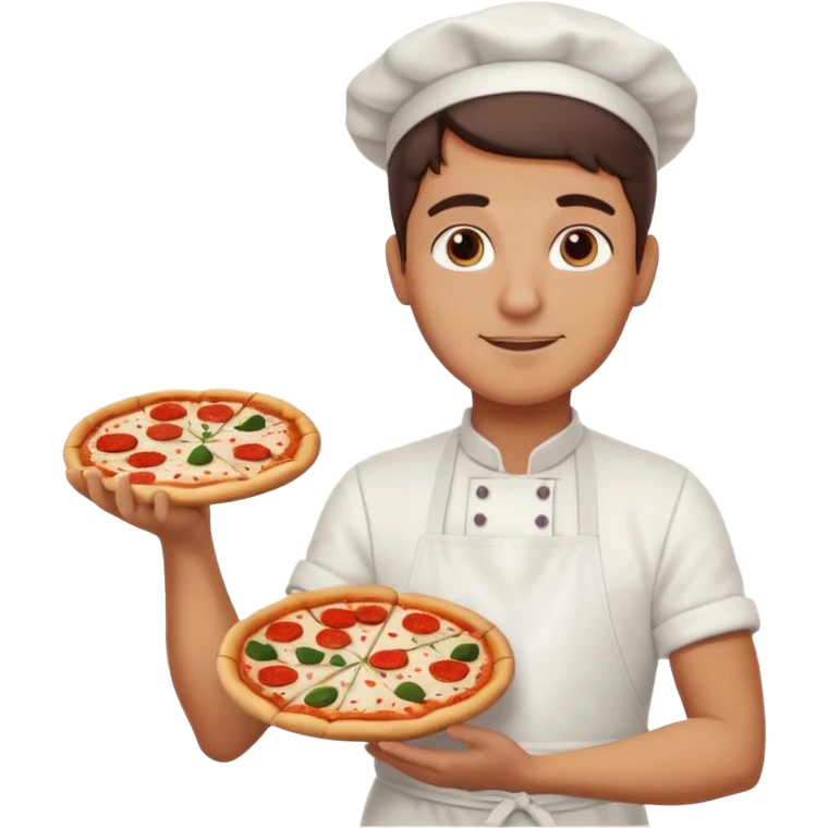 italiänischer bäcker mit pizza @emoji emoji