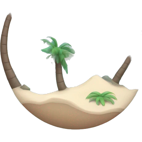 pastel blue island with palm emoji