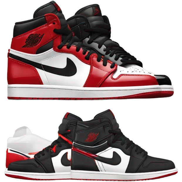 Nike Jordan 1 high patent bred emoji