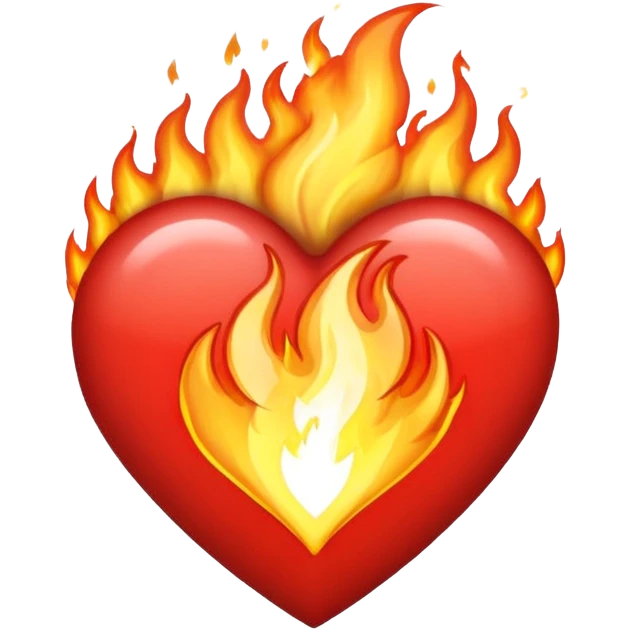 Make the heart on fire emoji white please  emoji