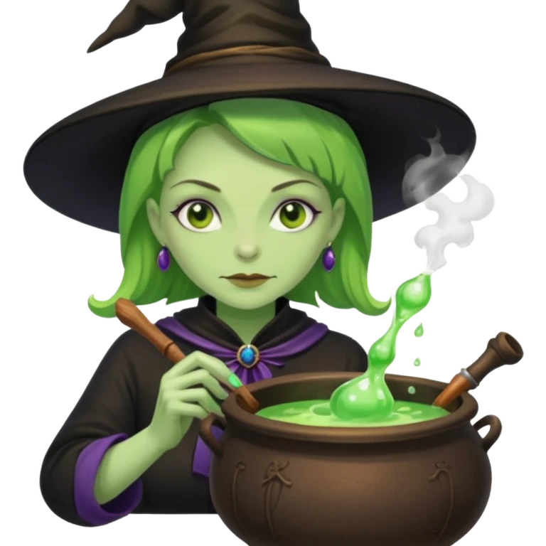 green witch cooking potion emoji