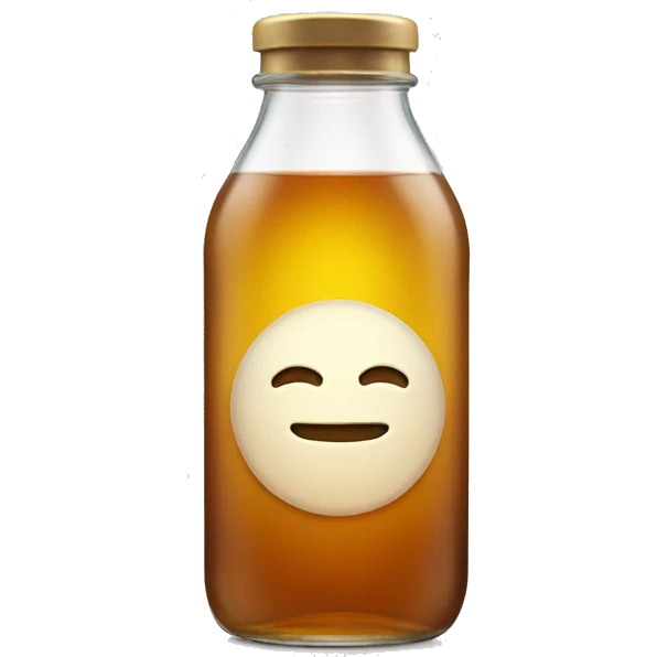glass bottle with light tea emoji
