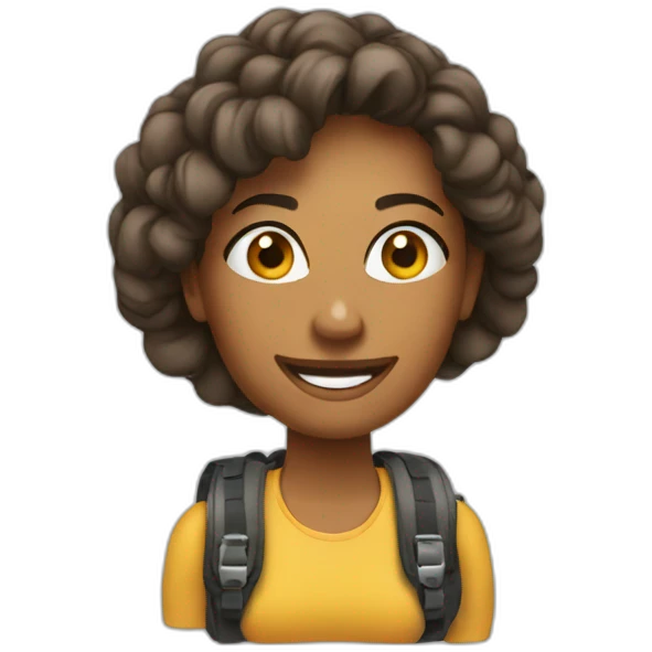 WOMAN BACKPACK TRAVELER LOW COST emoji