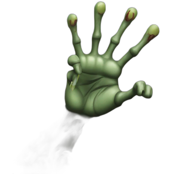 zombie hand out of the ground emoji