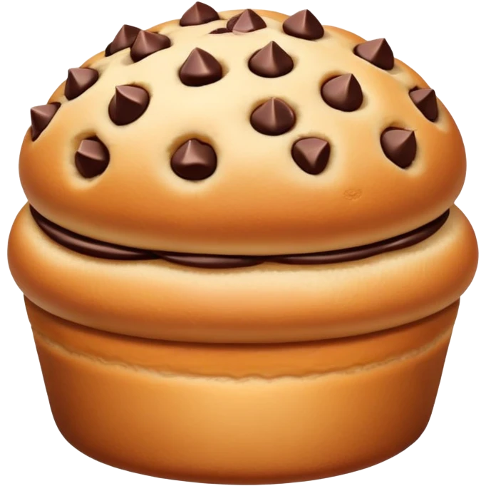 Chocolate chip bun emoji