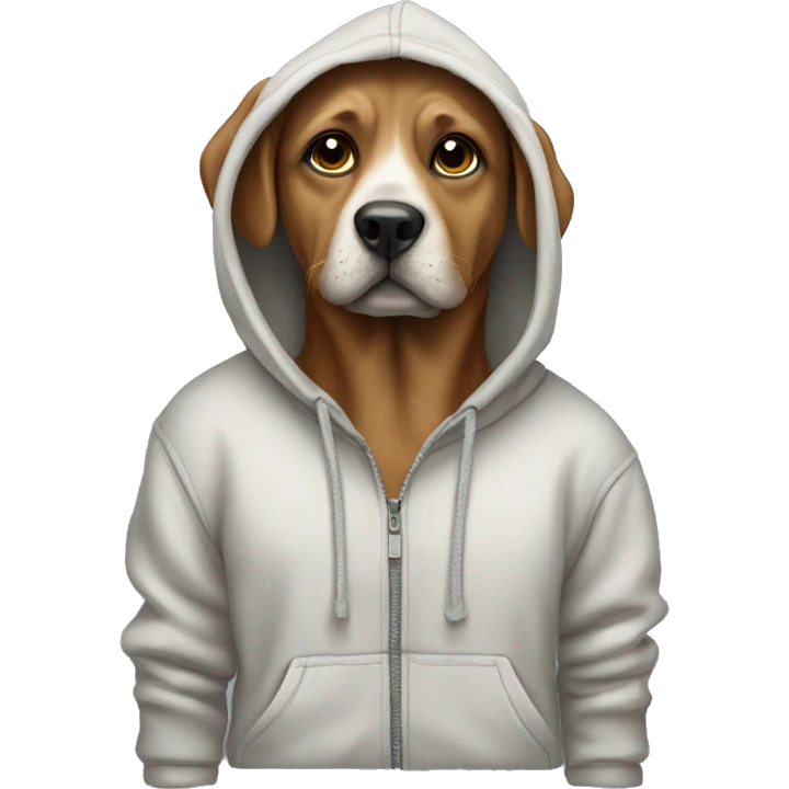 dog weaeing hoodie emoji