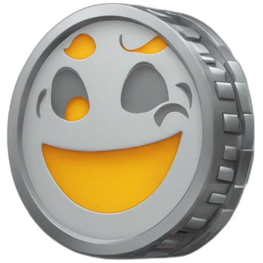 gray bitcoin coin retro disney character  emoji