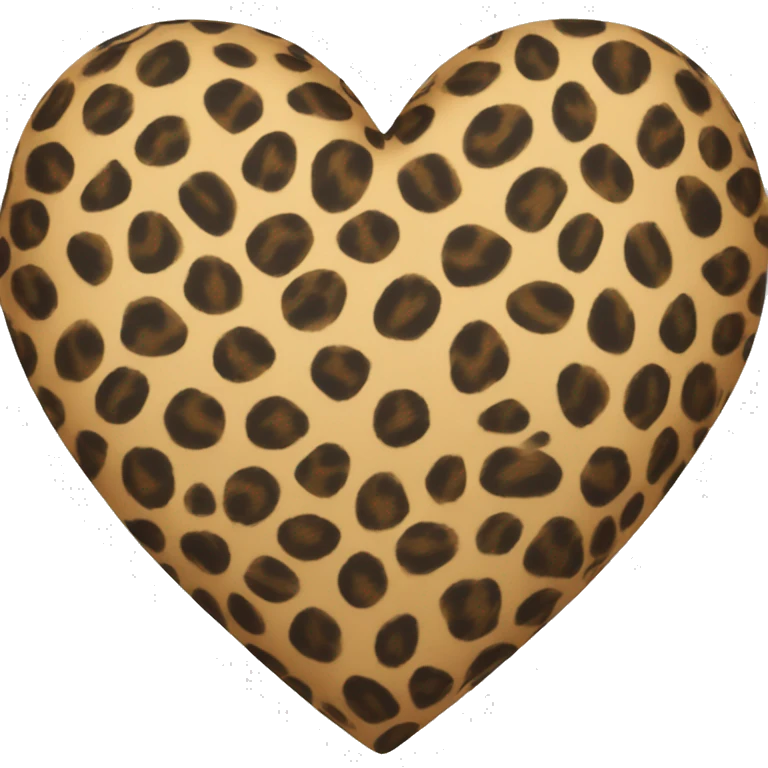 leopard print heart emoji