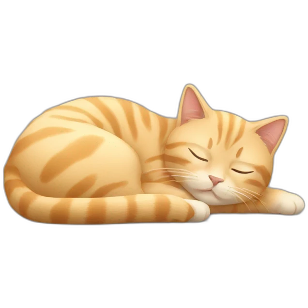 Blondie cat sleeping emoji