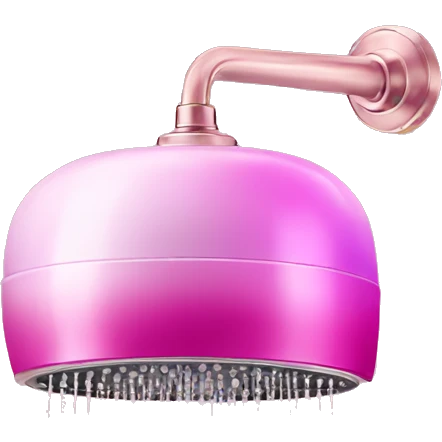 Pink ombre shower head with glitter  emoji
